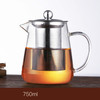 Large Capacity Heat Resistant Glass Teapot Tea Set With Stainless Steel Filter For Kung Fu Tea, Capacity:750ML