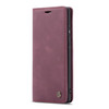 CaseMe-013 Multifunctional Retro Frosted Horizontal Flip Leather Case for Huawei P30 Lite, with Card Slot & Holder & Wallet (Wine Red)