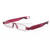 Portable Folding 360 Degree Rotation Presbyopic Reading Glasses with Pen Hanging, +2.00D(Wine Red)