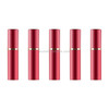 5 PCS Portable Mini Refillable Glass Perfume Fine Mist Atomizers with Metallic Exterior, 5ml (Red)