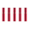 5 PCS Portable Mini Refillable Glass Perfume Fine Mist Atomizers with Metallic Exterior, 5ml (Red)