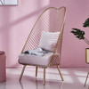 Creative European Minimalist Golden Hollow Leisure Chair(Pink)