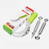 3 in 1 Creative Kitchen Small Tool Watermelon Cut Double Headed Ball Digging Device Fruit Carving Knife Three Sets