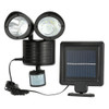6W 22 LEDs Solar Powered Double Heads Body Sensor IP55 Waterproof Outdoor LED Wall Light
