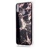 For Huawei Y7 (2019) Plating Marble Pattern Soft TPU Protective Case(Black Gold)