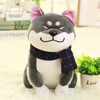 Couple Scarf Shiba Inu Dog Plush Toy, Color: Gray, Size:25cm