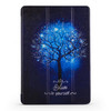 Blue Tree Pattern Horizontal Flip PU Leather Case for iPad Air 2019 / Pro 10.5 inch, with Three-folding Holder & Honeycomb TPU Cover