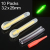 10 Packs OCEAN SUN Bulb Shape Luminous Float Night Fishing Light Stick, Visibility: 25m, Size: 3.0 x 25mm