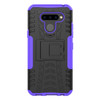 Tire Texture TPU+PC Shockproof Protective Case with Holder for LG Q60(Purple)