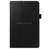 Litchi Texture Horizontal Flip Solid Color Leather Case with Holder for Galaxy Tab E 9.6 / T560 / T561(Black)