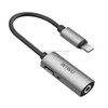 WIWU LT01 8 Pin Male to 8 Pin + 3.5mm Audio Jack Portable 2 in 1 Audio & Charging Adapter(Grey)
