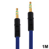 Noodle Style 3.5mm Jack Earphone Cable for iPhone 5 / iPhone 4 & 4S / 3GS / 3G / iPad 4 / iPad mini / mini 2 Retina / New iPad / iPad 2 / iTouch / MP3, Length: 1m(Dark Blue)