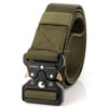 ENNIU 3.8cm Wide Snake Buckle Outdoor Casual Nylon Belt Adjustable Multifunction Training Belts (Army Green)