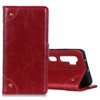 For Xiaomi Mi Note 10 / CC9 Pro Copper Buckle Nappa Texture Horizontal Flip Leather Case with Holder & Card Slots & Wallet(Wine Red)