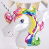 2 PCS 88*108cm Giant Rainbow Unicorn Party Supplies Foil Balloons Kids Cartoon Animal Horse Birthday Party Decorations