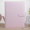 Notepad Cover Loose Leaf Handbook Protector Simple and Fresh Stationery, Color:A5 Cherry Pink