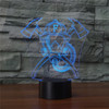 Fire Mask Shape 3D Colorful LED Vision Light Table Lamp, Crack Remote Control Version