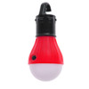 3 LEDs Mini Portable Lantern Tent Light LED Emergency Torch Camping Hanging Hook Flashlight, Package:Card(Red)