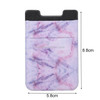 Marble Pattern Road Stretch Phone Back Plastic Card Holder Sticky Phone Clip(Purple   )