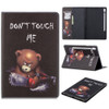 For Galaxy Tab S6 T860 / T865 Colored Drawing Pattern Horizontal Flip Leather Case with Holder & Card Slots & Wallet(Bear)