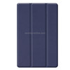 Custer Texture Horizontal Flip PU Leather Case for Galaxy Tab A 10.1 2019 (T515 / T510), with Three-folding Holder & Sleep / Wake-up Function (Dark Blue)