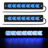 2 PCS DC 12V 7.4W Arrow Shape LED Daytime Running Lights Lamp COB LEDs (Blue Light)