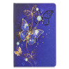 For Galaxy Tab S6 T860 / T865 Colored Drawing Pattern Horizontal Flip Leather Case with Holder & Card Slots & Wallet(Purple Butterfly)