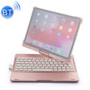 360 Degrees Rotation Colored Backlight Bluetooth Keyboard with ABS Cover for iPad Pro 11 (2018)(Rose Gold)