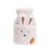 Plush Warm Water Bag Cartoon Rabbit Flushing Hot Water Bottle(White)