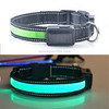 Medium and Large Dog Pet Solar + USB Charging LED Light Collar, Size: L, Neck Circumference Size: L, 50-60cm(Green)
