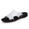 Men Casual Beach Shoes Slippers Microfiber Wear Sandals, Size:43(White)