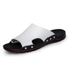 Men Casual Beach Shoes Slippers Microfiber Wear Sandals, Size:44(White)