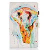 For Galaxy Tab A 10.1 (2019) T510 Colored Drawing Stitching Horizontal Flip Leather Case, with Holder & Card Slots(Watercolor Elephant)