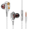 QKZ CK8 HiFi In-ear Four Unit Sports Music Headphones (Silver)