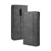 For Xiaomi Redmi 8   Magnetic Buckle Retro Crazy Horse Texture Horizontal Flip Leather Case with Holder & Card Slots & Photo Frame(Black)