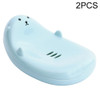 2 PCS Cartoon Soap Box Bathroom Drainage Soap Frame(Blue)