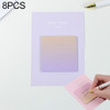 8 PCS Rainbow Gradient Memo Pad Paper Sticky Notes Notepad Stationery Foreign language practice