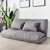 Double-purpose Small Apartment Bedroom Multi-functional Folding Lazy Little Sofa Bed(120cm Light Gray)