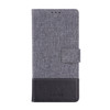 For OnePlus 7T Pro MUMXA MX102 Horizontal Flip Canvas Stitching Leather Case with Holder & Card Slots & Wallet(Black)