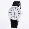 Simple Style Round Dial Jelly Silicone Strap Quartz Watch(Black)