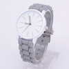 Simple Style Round Dial Jelly Silicone Strap Quartz Watch(Gray)