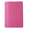 For iPad 10.2 inch Silk Texture Horizontal Deformation Flip Leather Case with Holder(Rose Red)