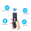 T8 Pocket Language Translator Voice 30 Languages Two Way Real Time Intercom Portable Translator For Personal Learning Travelling Black