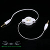 Gold Plated 3.5mm Jack AUX Retractable Cable for iPhone / iPod / MP3 Player / Mobile Phones / Other Devices with a Standard 3.5mm Headphone Jack, Length: 11cm (Can be Extended to 80cm), White(White)