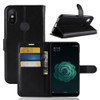 Litchi Texture Horizontal Flip Leather Case for Xiaomi Mi 6X / A2, with Wallet & Holder & Card Slots(Black)