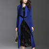Fold Cloak Coat Long Section Windbreaker (Color:Blue Size:One Size)