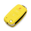 2 PCS Silicone Car Key Cover Case for Volkswagen Golf(Yellow)
