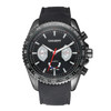 CAGARNY 6827 Fashionable Majestic  Student Quartz Sport Wrist Watch with Silicone Band for Men(Black Case Black Window)