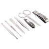 7 in 1 Nail Care Clipper Pedicure Manicure Kits (Nail Clippers, Diagonal Nail Clippers, Eyebrow Scissors, Eyebrow Tweezers, Ear Pick, Double Side Nail File, Cuticle Pusher) with Leather Bag