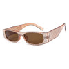 Square Sunglasses Women Imitation Diamond Lasses Fashion UV400 Sunglasses(C7)